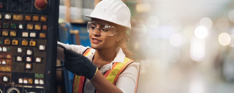 An engineer working on a machine