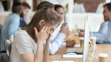 Stressed person in the office